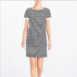 J. Crew zippered shoulder striped t-shirt dress